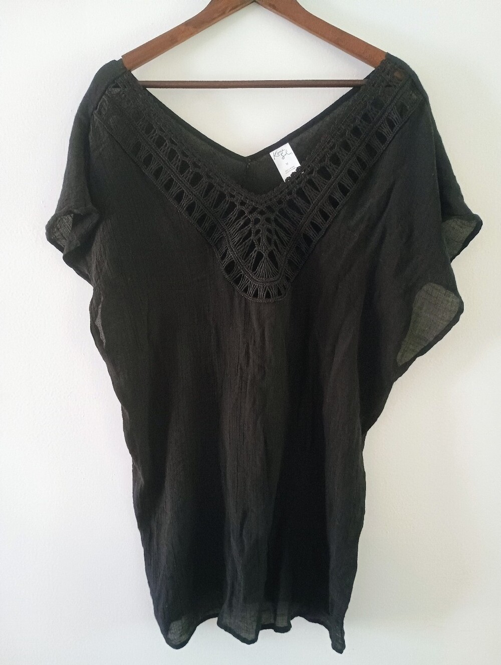 Kona Sol Swimsuit Cover-up with Crochet Details
